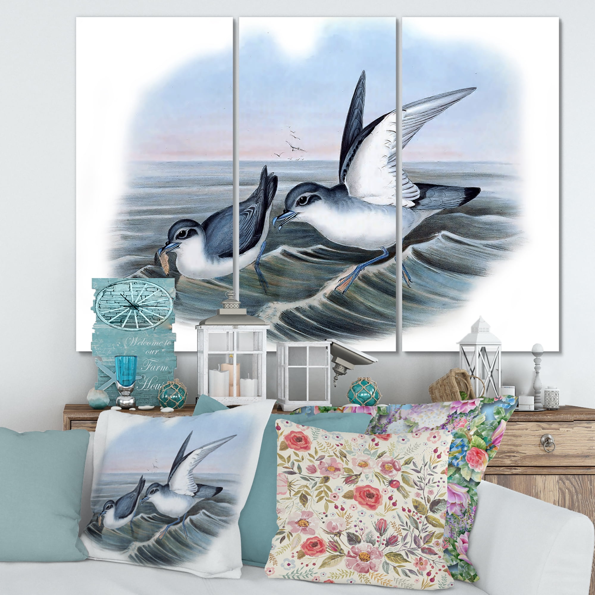 Designart ' Ancient Bird Life X ' Traditional Canvas Wall Art Print