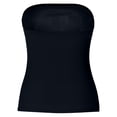 thumbnail image 6 of Tank Tops for Women,Elastic Fitted Solid Tube Top Off Shoulder Backless Casual Going Out Bandeau,Camisole Tops for Women,Black,S, 6 of 9