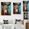 thumbnail image 4 of Designart "Donkey Blues Portrait" Animals Framed Wall Art - Traditional Grey Donkey Entryway Framed Wall Art Print, 4 of 6