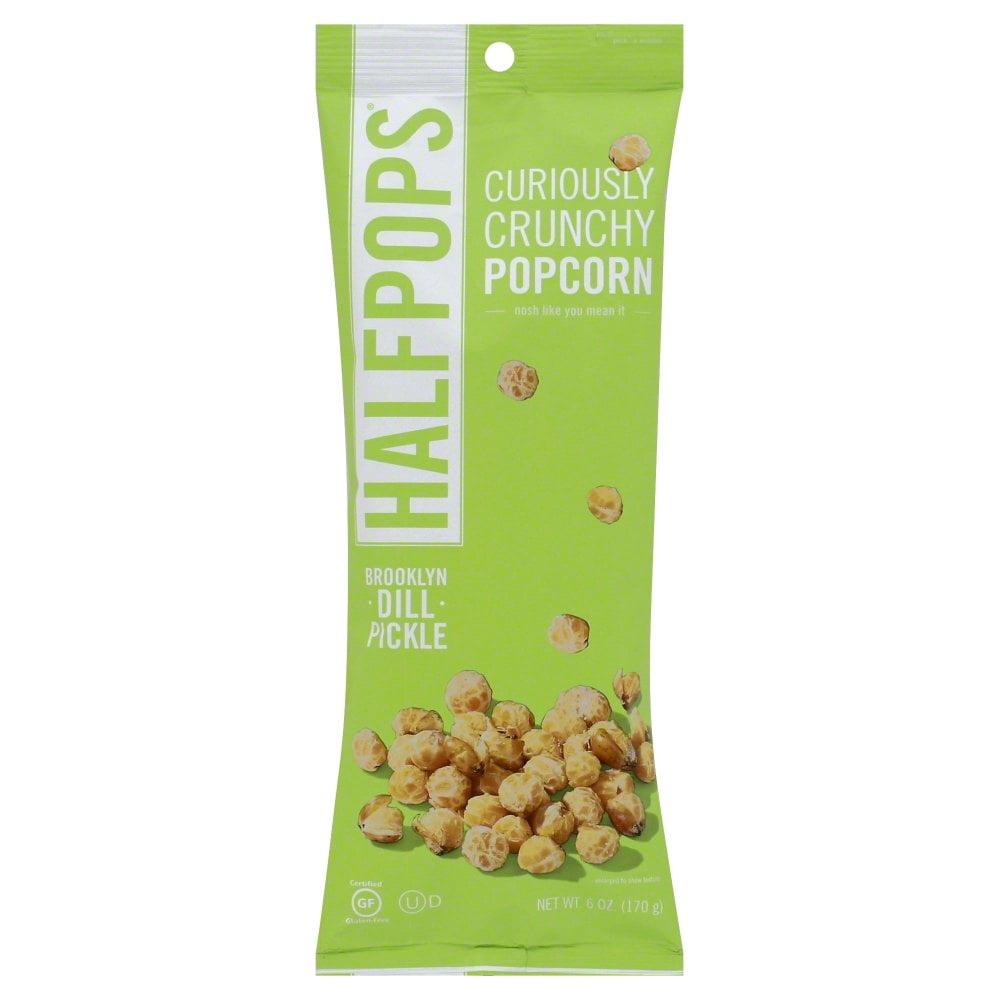 Half Pops Curiously Crunchy Popcorn, Brooklyn Dill Pickle, 6 Oz