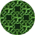 thumbnail image 1 of Ahgly Company Machine Washable Indoor Round Transitional Dark Lime Green Area Rugs, 7' Round, 1 of 7