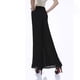 thumbnail image 4 of Pantalones acampanados de gasa de cintura alta para mujer: parte trasera elástica, cremallera lateral, tejido fluido, para bodas y cócteles, 4 of 6