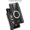 thumbnail image 3 of case for Samsung Galaxy Z Fold 4 Case with Hinge & Screen Protector Support Wireless Charger with Kickstand & Pen Holder Adapts to Vehicle Bracket Galaxy Z Fold4 Magnetic Case, Green, 3 of 10