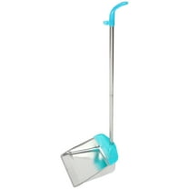 Hemoton Home Cleaning Dustpan Long Handle Dust Pan Metal And Plastic Dust Pan Upright Stand Up Design Dustpan For Garbage Collection