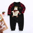 thumbnail image 4 of Conjunto de ropa de hogar para padres e hijos, pijamas de manga larga con estampado de oso de dibujos animados a cuadros navideños europeos y americanos, novedad de 2025, 4 of 4