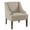 Beige and Brown, variant on Fabric Upholstered Wooden Accent Chair with Swooping Armrests  Multicolor