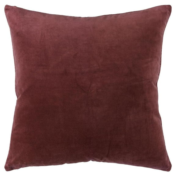 Rizzy Home 22" x 22" Down Filled Pillow with Cotton Canvas Cover-Rust
