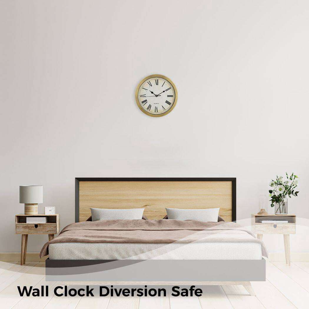 Wall Clock Hidden Safe, 10 inch Wall Safe Clock with Hidden Compartments for Home Office Hotel