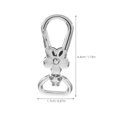 thumbnail image 2 of unbranded 4Ud Clips De Metal Para Bolsos Con Giratorios De Aleación Duradera Color Plata, 2 of 8