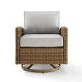 thumbnail image 3 of Crosley Furniture Bradenton Fabric Outdoor Swivel Rocker Chair in Gray, 3 of 11