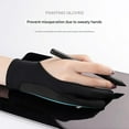 thumbnail image 4 of Digital Sketching Gloves Sweat Resistant Smudge Proof Two Finger Design for Artists Black, 4 of 5