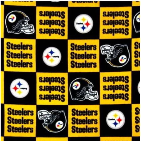 Nfl Team Fabric - NFL PITTSBURGH STEELERS #3 Licensed Fleece Fabric BTY