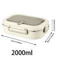 thumbnail image 2 of 68 OZ Microwaveable Stainless Steel Bento Box - 2025 Upgrade 4-Compartment Insulated Lunch Box with Soup Bowl, Spoon & Fork Storage Bag - Leakproof Food Container for Adults (5 Compartments), 2 of 3