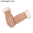 thumbnail image 2 of Winter gloves for ladies with touch screen fingers for warm thick texting, 2 of 5