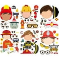 thumbnail image 2 of Haooryx  Firefighter Sticker Make a Face Stickers for Kids 36Pcs, 2 of 6