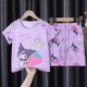 thumbnail image 1 of Pijamas de dibujos animados de Pokémon para niños y niñas, Conjunto de pijama de algodón de manga corta con pantalones cortos de Pikachu para verano, 1 of 4