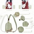 thumbnail image 3 of YOVIEE Small Sunflower Fashion Sling Bag Backpack For Women Premium PU Leather Tassel Green, 3 of 5