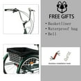 thumbnail image 5 of Jacgood Adult Tricycle 26" Wheels 7-Speed Trike 3 Wheels Trike with Basket and Adjustable Paddle Portable Bicycle for Adults Exercise Shopping Picnic Outdoor Activities, Green, 5 of 9