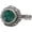 Green, variant on Unisex Stainless Steel Vintage Punk Flower Shaped Round Gemstone Inlay Signet Stackable Ring Statement Band