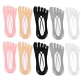 thumbnail image 1 of 5 pares de calcetines invisibles de cinco dedo calcetines sin deslizamiento calcetines de silicona calcetines poco profundos, 1 of 5