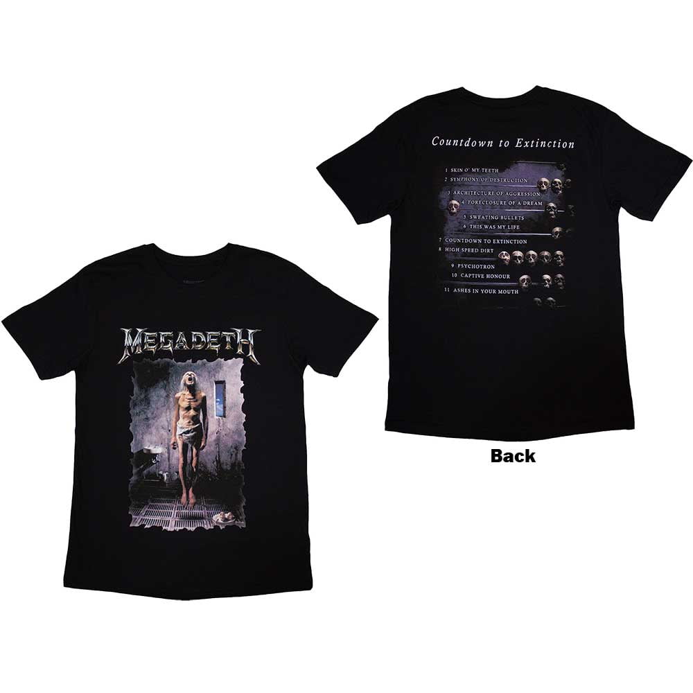 Iron Maiden Unisex T-Shirt World Slavery 1984 Tour (Small
