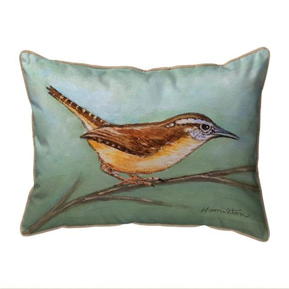 Betsydrake SN1177 11 x 14 in. Dicks Wren Indoor & Outdoor Pillow - Small