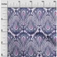 thumbnail image 1 of oneOone Georgette Viscose Fabric Big Motif Ikat Printed Craft Fabric BTY 42 Inch Wide, 1 of 4