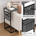 thumbnail image 5 of C Shaped Side Table with Adjustable Height - Rustic End Table for Small Spaces, 5 of 9