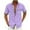 Purple, variant on UVEASISHA Men's Big and Tall Button Down Shirts Fashion Contrast Collar Short Sleeve Dress Shirt Summer Business Casual Office Work Shirts with Pocket Black 4XL
