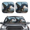 thumbnail image 2 of Fotbe Wild Blue Cool Dragon Juego de 2 Piezas de Parasoles para Parabrisas | Bloqueador Solar para Auto | Accesorios Plegables para Protección Solar Interior-Large, 2 of 6