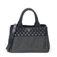 thumbnail image 1 of Pre-Owned Prada Navy/Grey Small Grommet Canapa Tote Shoulder Bag Canapa Canvas, 1 of 10