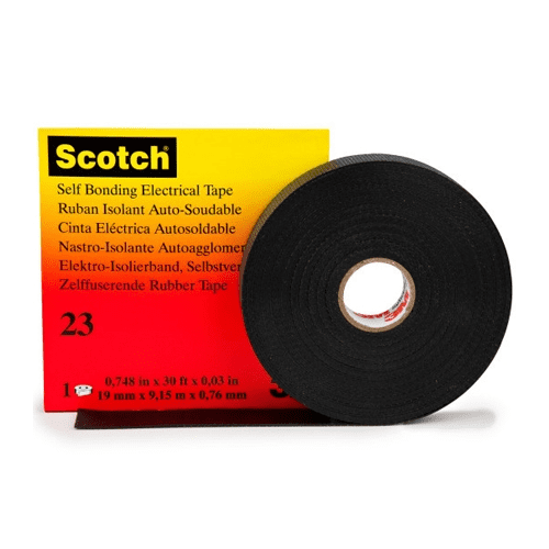 80... 3M 1" x 30' Black Polyester Film Electrical Tape Series 23 30 mil Thick 