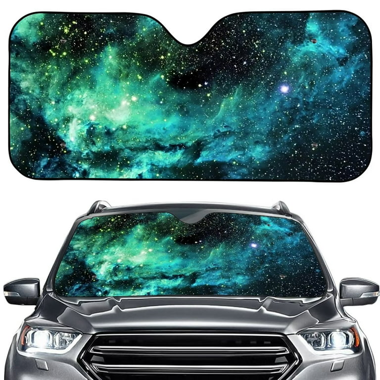 NETILGEN Space Galaxy Nebula Pattern Automotive Windshield Sunshades Sun Reflector Durable Car Sun Shade Protector Auto Accessories for Women Men -