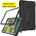 thumbnail image 4 of For Samsung Galaxy Tab A7 Lite 8.7 inch / SM-T225 / T220 Dual layer Shockproof Heavy Duty Kickstand Tablet Hard Case Cover Black/Black, 4 of 7