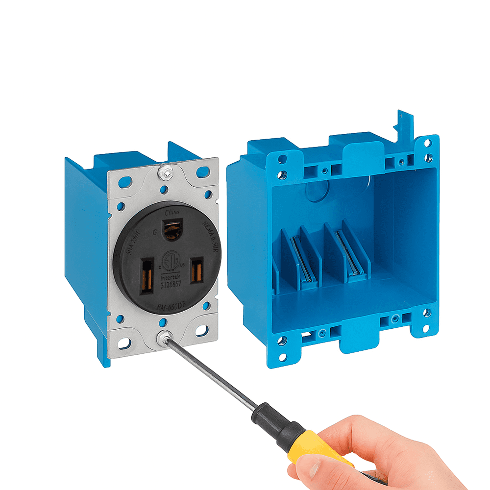 Superior Electric YGP034F 30A 250V NEMA 6-50R Flush Mount Power Outlet Receptacle (Welding Machine)