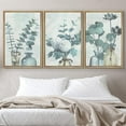 thumbnail image 2 of IDEA4WALL Framed Canvas Print Wall Art Set of 3 Watercolor Effect Green Forest Leaves in Bottles Wall Decor Abstract Geometric Floral Prints Minimal Modern Art Nordic Zen Artwork - Natural 16"x24"x3, 2 of 5