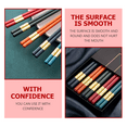 thumbnail image 4 of ifundom Set of 5 Pairs Japanese Style Reusable Chopsticks Non-Deformation for Home and Dining Use, 4 of 8