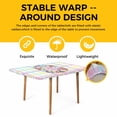 thumbnail image 4 of Happy Easter Table Cloths for 6 Foot Rectangle Tables, Spring Flower Pastoral Butterfly Colorful Stripes Patio Waterproof Elastic Fitted Tablecloths, Washable Rectangular Table Cover for Camping, 4 of 8