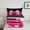 Black Hot Pink, variant on Manfei Cute Bow 2pcs Twin Comforter Set - Black Bowknot Kawaii Princess Style