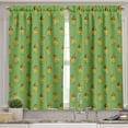 thumbnail image 2 of Ambesonne Hawaii Valance & Curtain, Traditional Dancing Ladies, 55"x45", Chocolate Green and Orange, 2 of 7