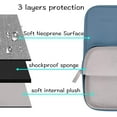 thumbnail image 3 of Mosiso Laptop Sleeve for MacBook Air Pro 13 inch M3 M2 M1 Lenovo Dell HP Asus Acer, Protective Neoprene Notebook Bag with Small Case, Navy Lime, 3 of 5