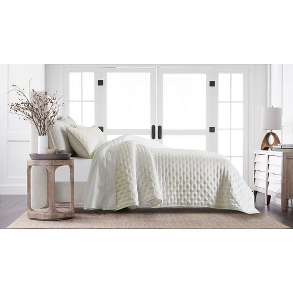 Studio 16, Toronto - Lana Silky Tencel 3-Piece Quilt/Coverlet Set (Full/Queen) - Ivory