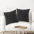 thumbnail image 2 of LYCAQL Pack of 2 Decorative Outdoor Solid Waterproof Throw Pillow Covers flax Linen Garden Farmhouse Cushion Cases for Patio Tent Balcony Couch Sofa 15.7x15.7 inch, 2 of 5