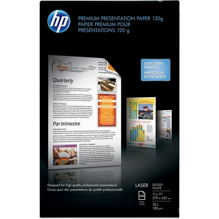 HP Premium Glossy Presentation Paper 120 gsm-250 sht/Tabloid/11 x 17