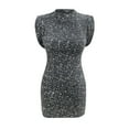 thumbnail image 2 of ZQUUVOU Women's Sequin Glitter Party Dress Sleeveless Mini Length Sparkly Cocktail Gown for Evening Celebration Gray, 2 of 9