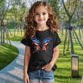 thumbnail image 3 of FamilyThread Toddler Kids Boys Girls American Flag Cotton T-shirt Fashion Cute Round Neck Print Tee Short Sleeve For 3-9 Years, 3 of 8