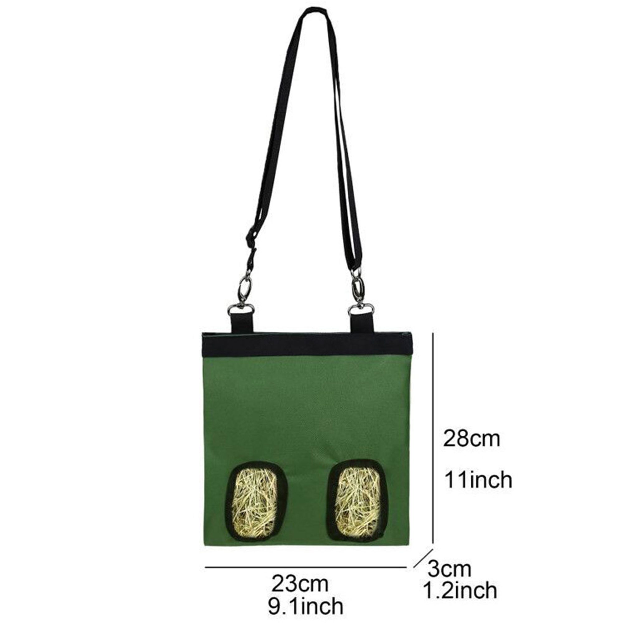 CUTU Hey Feeder Bag for Rabbit and Small Pets,1800D Oxford Cloth with Plastic Chew-Proof Windows
