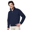 thumbnail image 1 of Tri-Mountain Contender 7350 Polyknit Fleece Full Zip Jacket, Small, Navy/Charcoal, 1 of 2