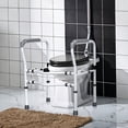 thumbnail image 3 of Gymax Adjustable Toilet Safety Frame & Rail Stand Alone Bathroom Toilet Handrail, 3 of 9