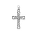 thumbnail image 3 of 14K White Gold Fancy Cross Pendant Necklace with Chain, 3 of 4